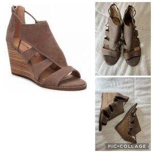 Lucky Brand Joellen Women's Brown Wedge Sandals size 8.5